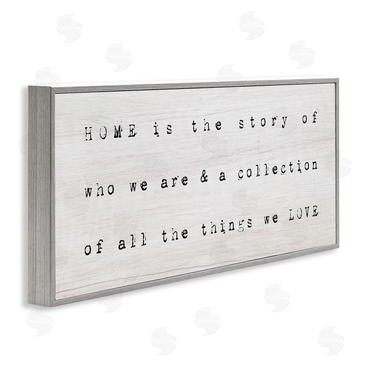 Stupell Studio Home Is Who We Are Phrase Gray Framed Glicee Wall Art Print