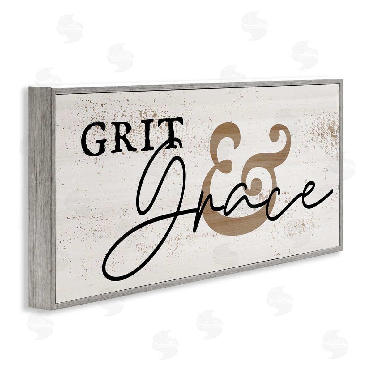 Stupell Studio Grit & Grace Southern Charm Gray Framed Glicee Wall Art Print