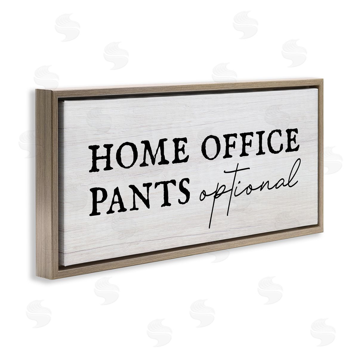 Stupell Studio Home Office Pants Optional Funny Brown Floating Frame Canvas Wall Art Print