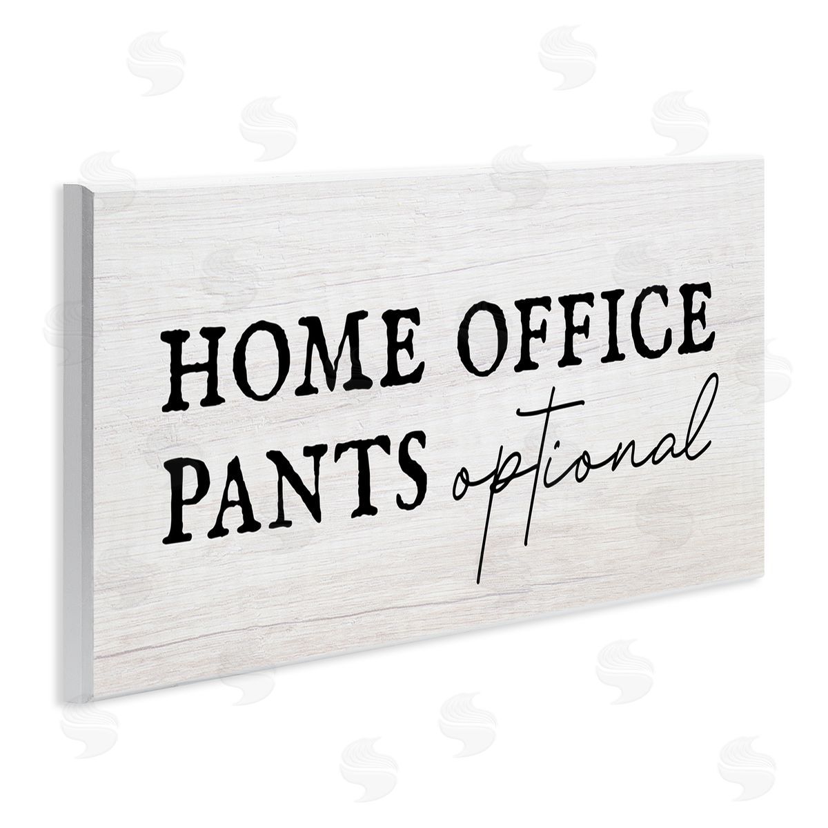 Stupell Studio Home Office Pants Optional Funny Wooden Wall Plaque Art Print