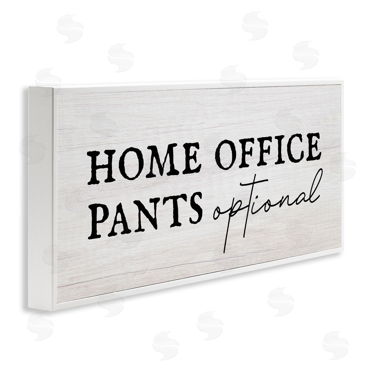 Stupell Studio Home Office Pants Optional Funny White Framed Glicee Wall Art Print