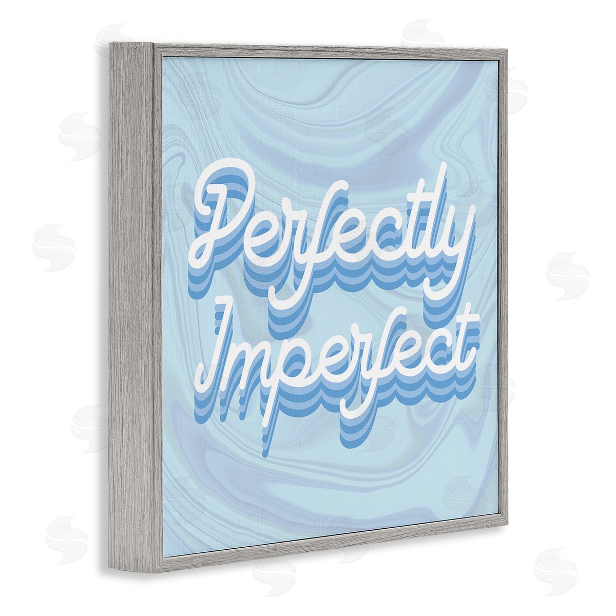 Stupell Studio Perfectly Imperfect Phrase Gray Framed Glicee Wall Art Print