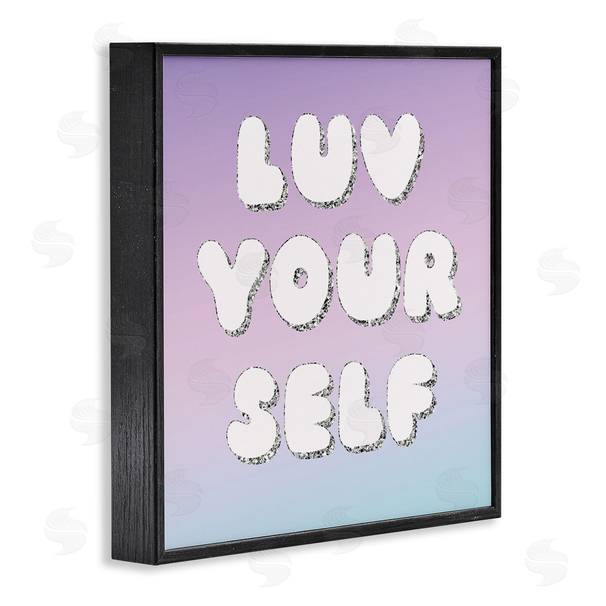 Lula Bijoux & co. Luv Yourself Self Care Phrase Black Framed Glicee Wall Art Print