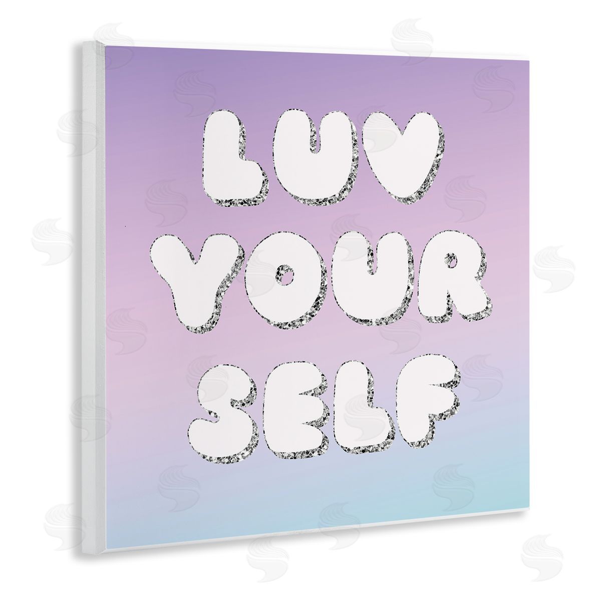 Lula Bijoux & co. Luv Yourself Self Care Phrase Wooden Wall Plaque Art Print