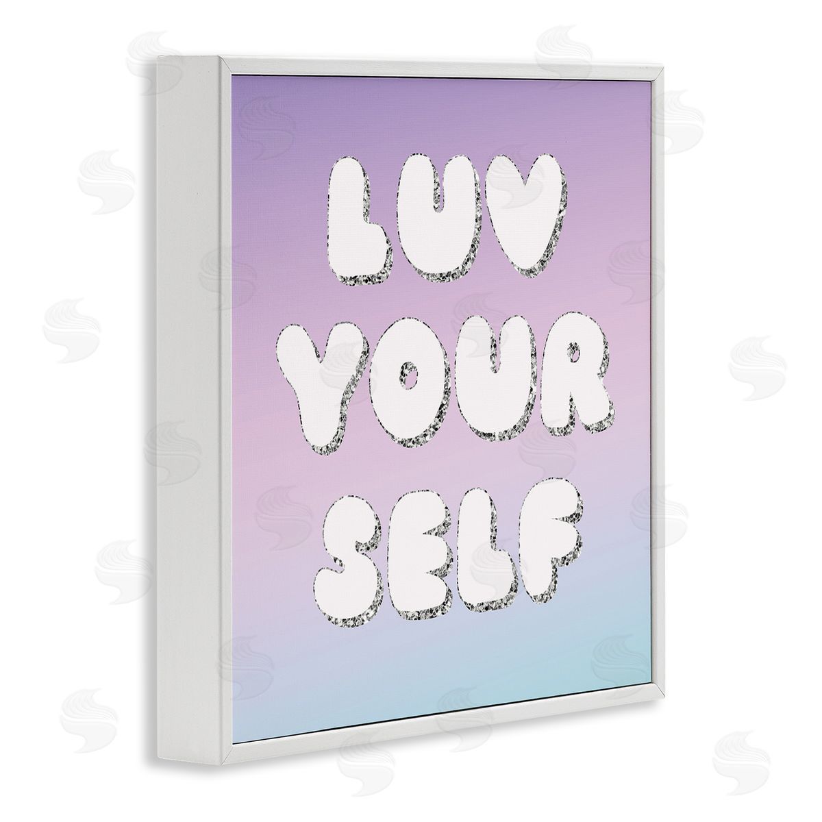 Lula Bijoux & co. Luv Yourself Self Care Phrase White Framed Glicee Wall Art Print