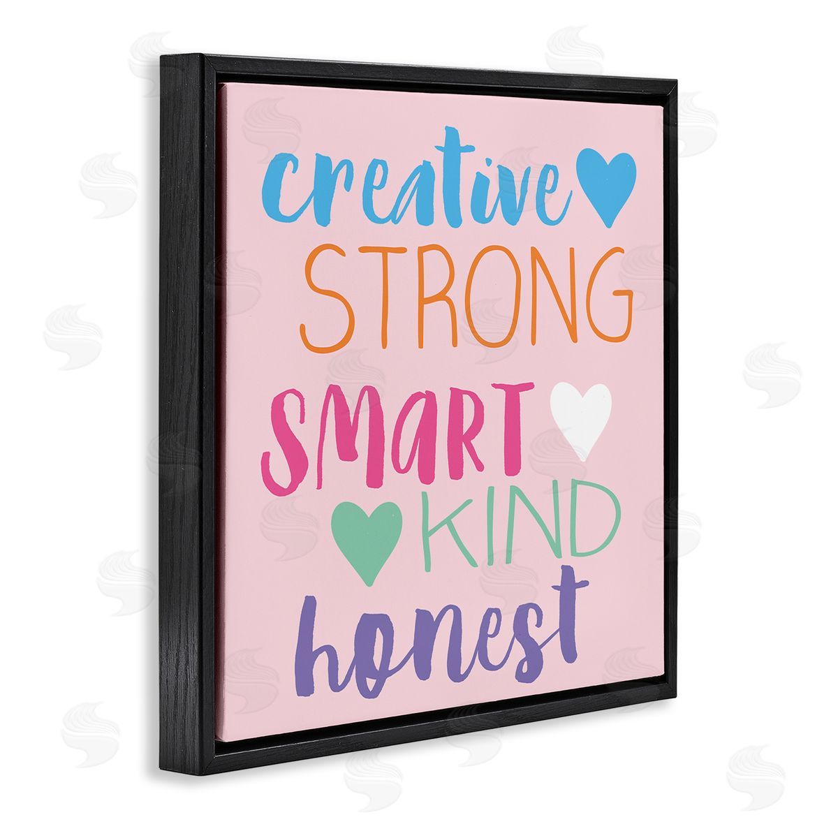 Lula Bijoux & co. Creative Strong Smart Confidence Black Floating Frame Canvas Wall Art Print