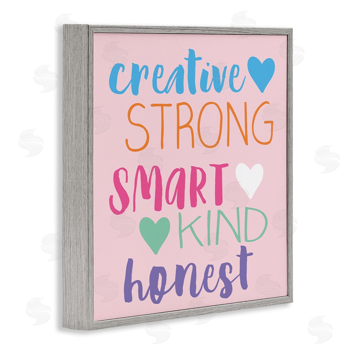 Lula Bijoux & co. Creative Strong Smart Confidence Gray Framed Glicee Wall Art Print