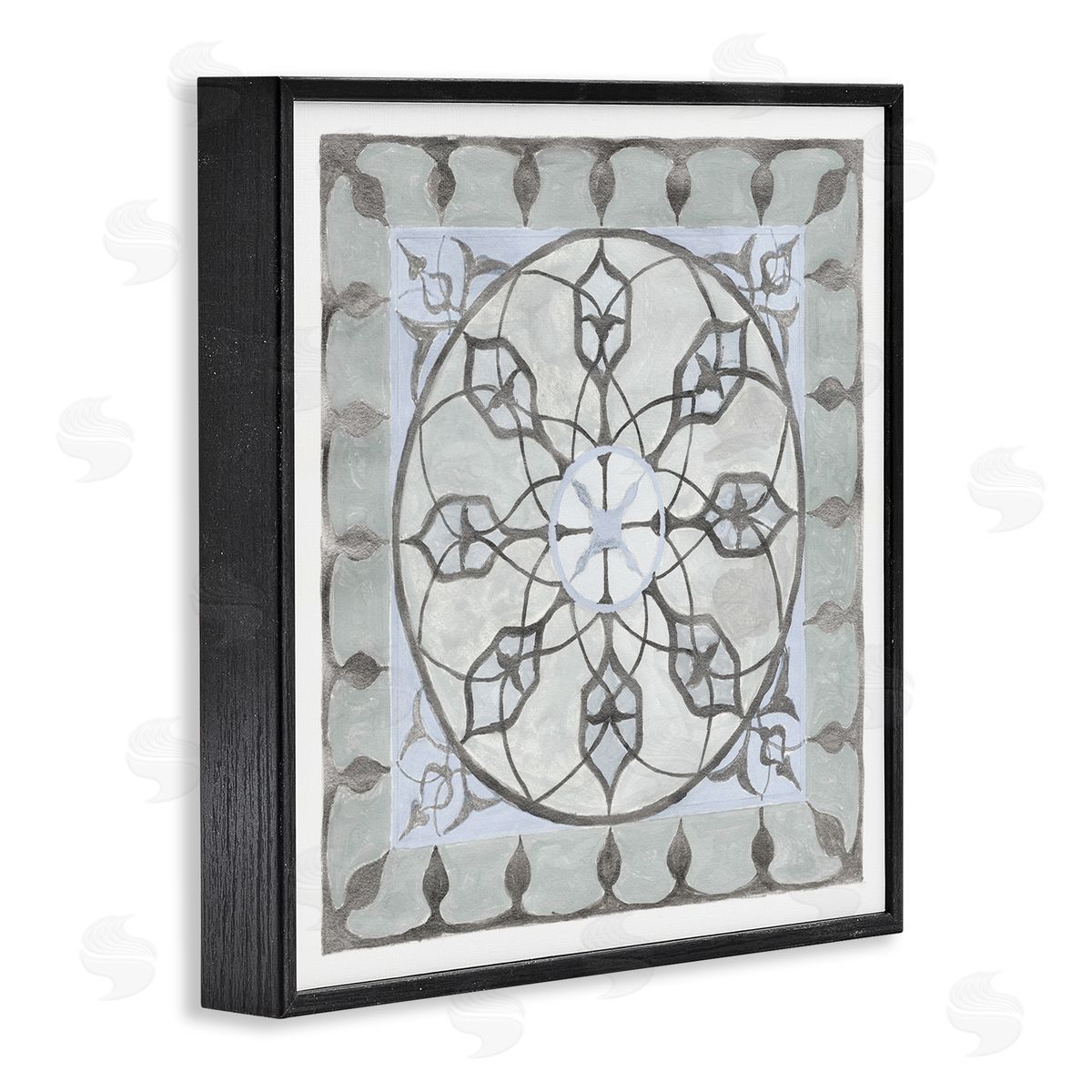 Charity Henderson Boho Rustic Fractal Pattern Black Framed Glicee Wall Art Print