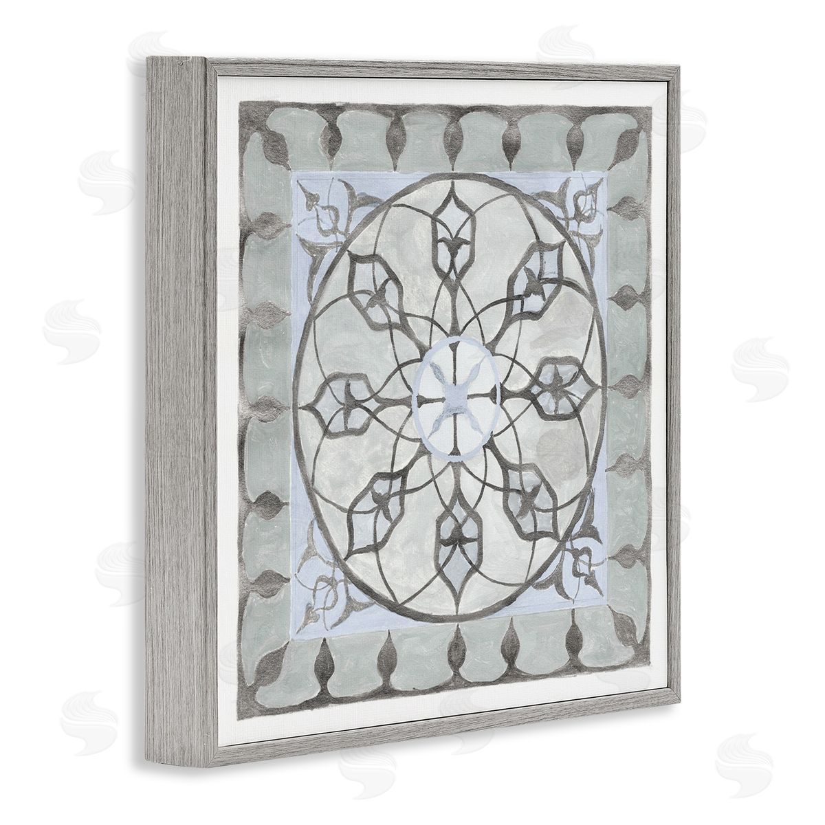 Charity Henderson Boho Rustic Fractal Pattern Gray Framed Glicee Wall Art Print