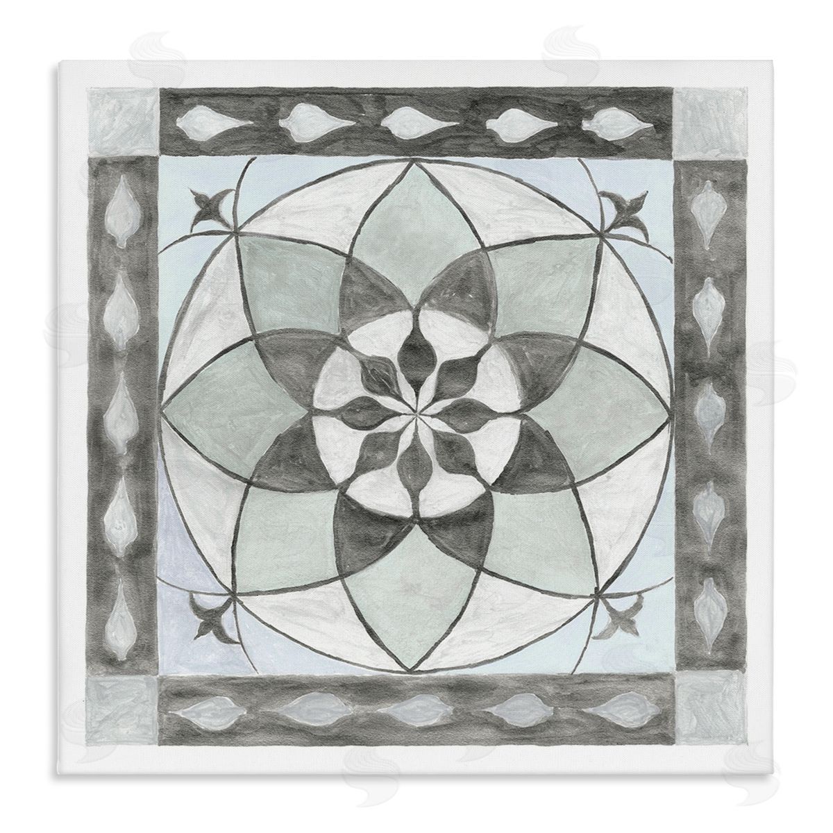 Charity Henderson Boho Symmetrical Geometric Shapes Stretched Canvas Wall Art Print