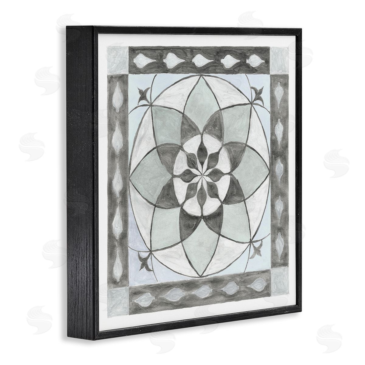 Charity Henderson Boho Symmetrical Geometric Shapes Black Framed Glicee Wall Art Print