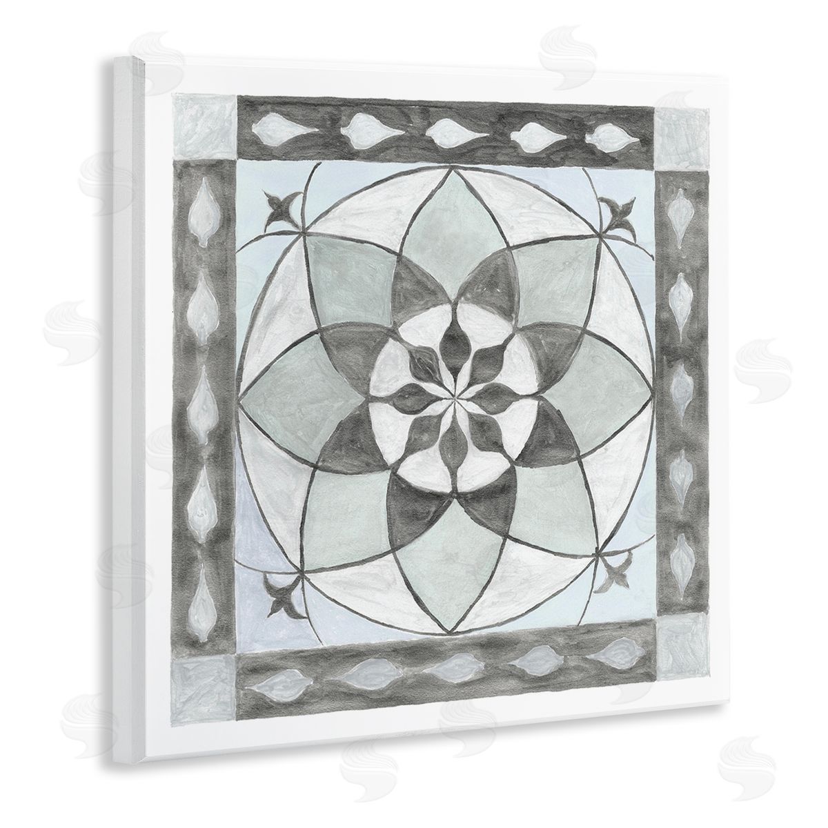Charity Henderson Boho Symmetrical Geometric Shapes Wooden Wall Plaque Art Print