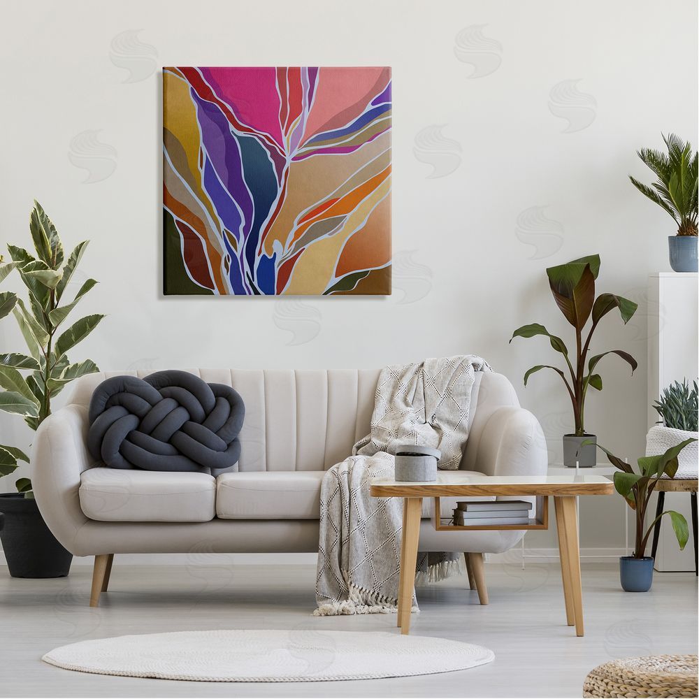 Angel Estevez Abstract Botanical Composition Canvas Wall Art in Room