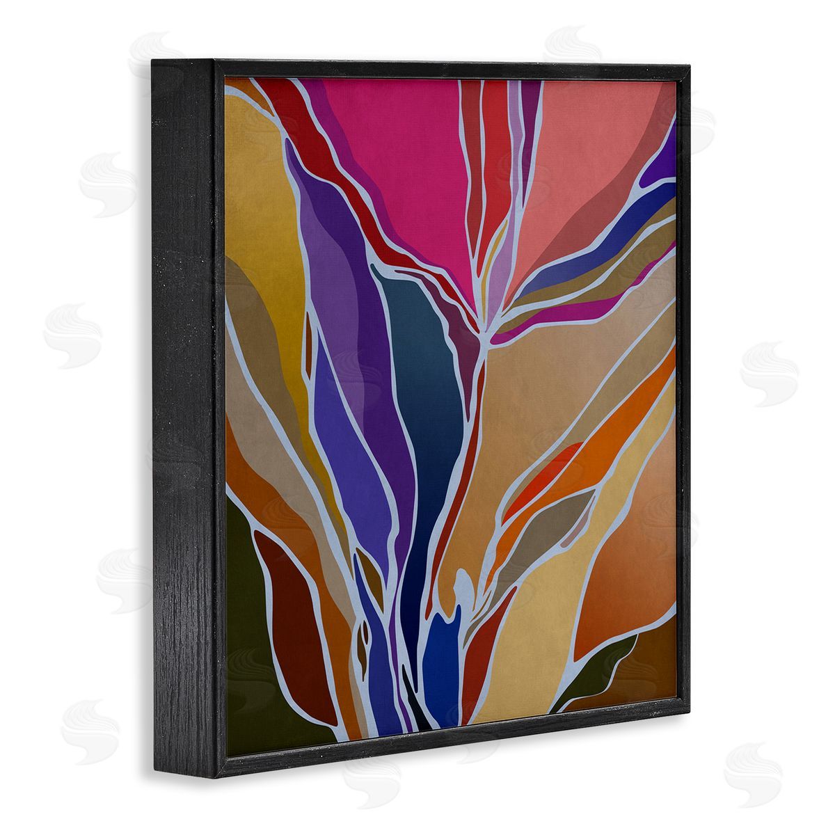 Angel Estevez Abstract Botanical Composition Black Framed Glicee Wall Art Print