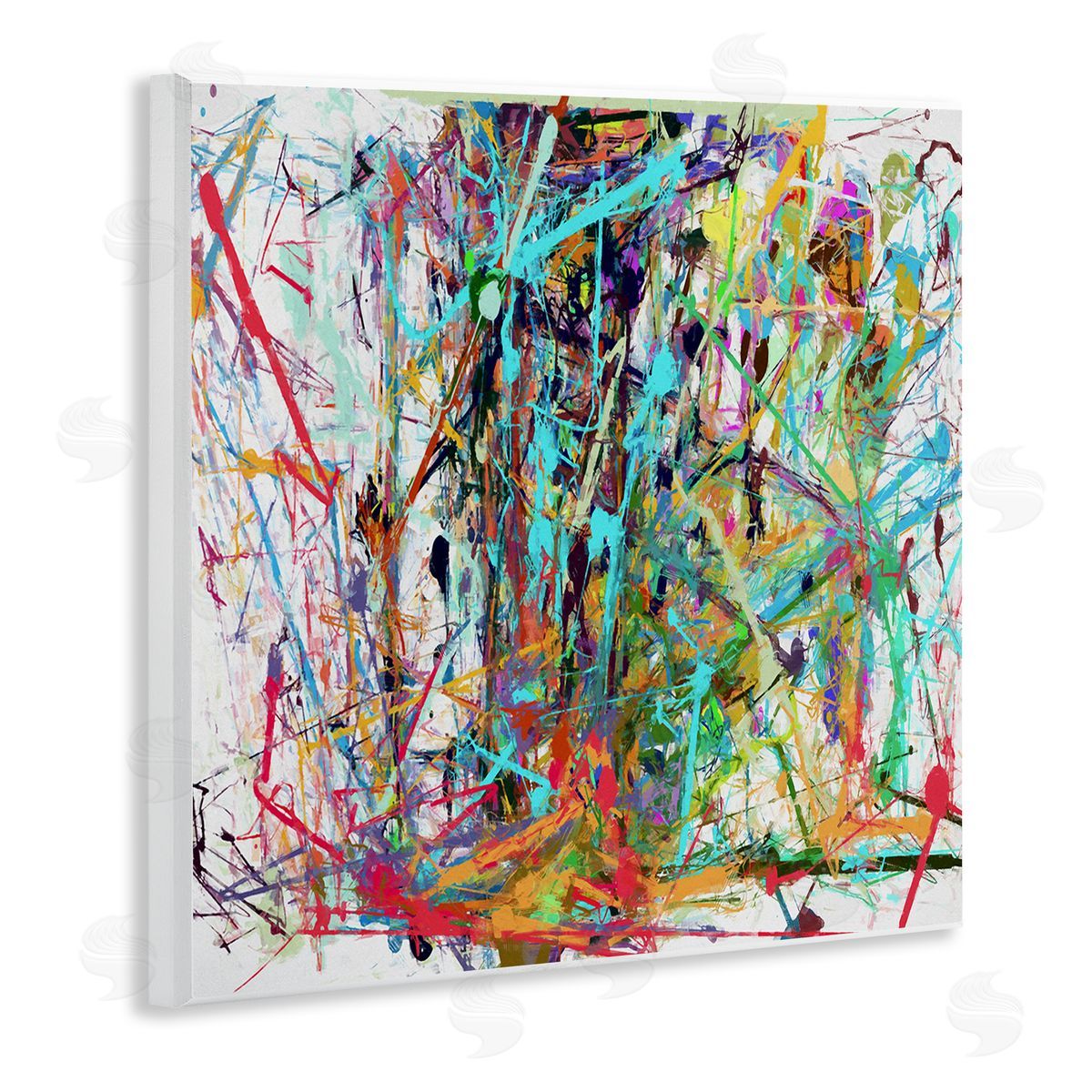 Angel Estevez Urban Splatter Chaotic Abstraction Wooden Wall Plaque Art Print