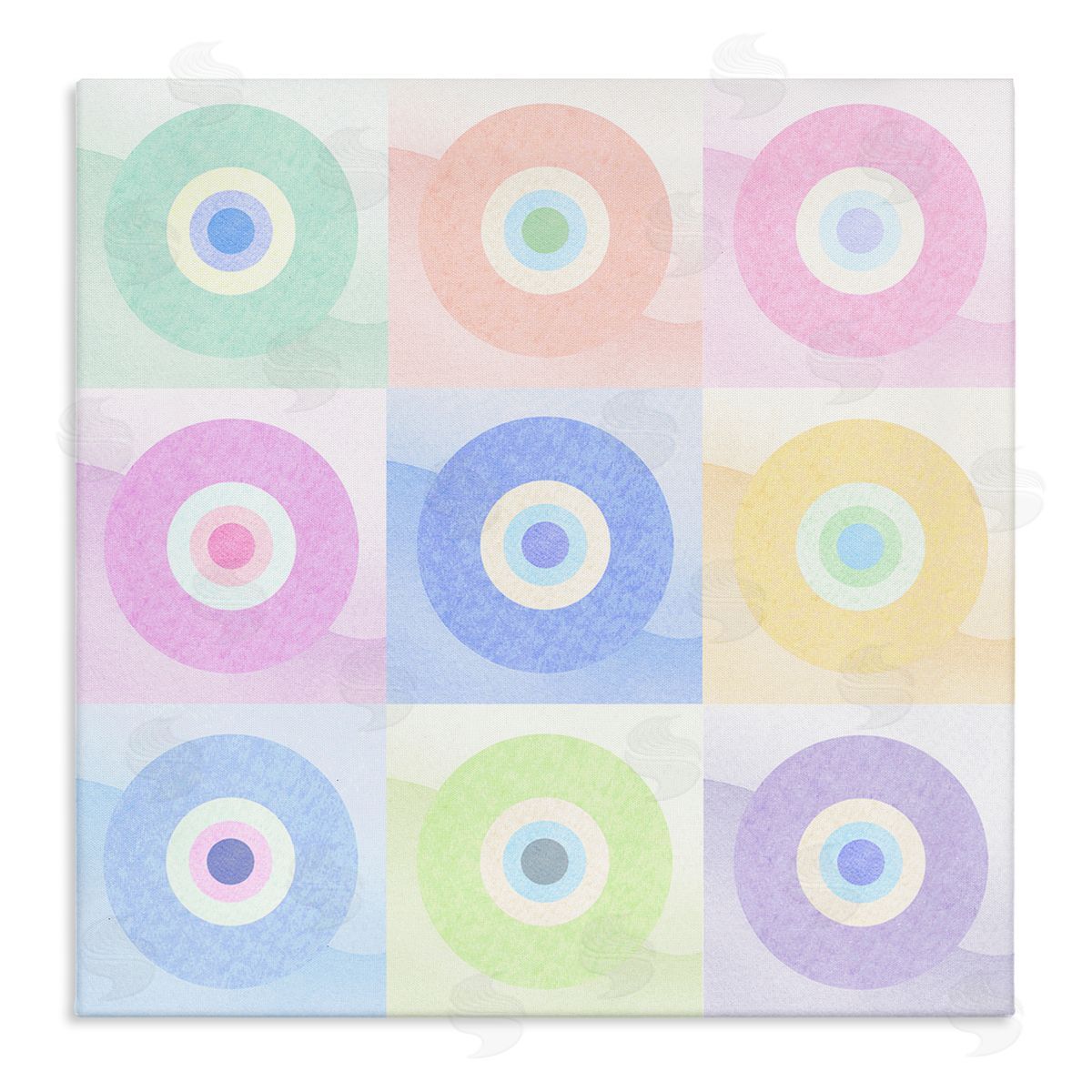Stupell Studio Modern Pastel Circles Stretched Canvas Wall Art Print