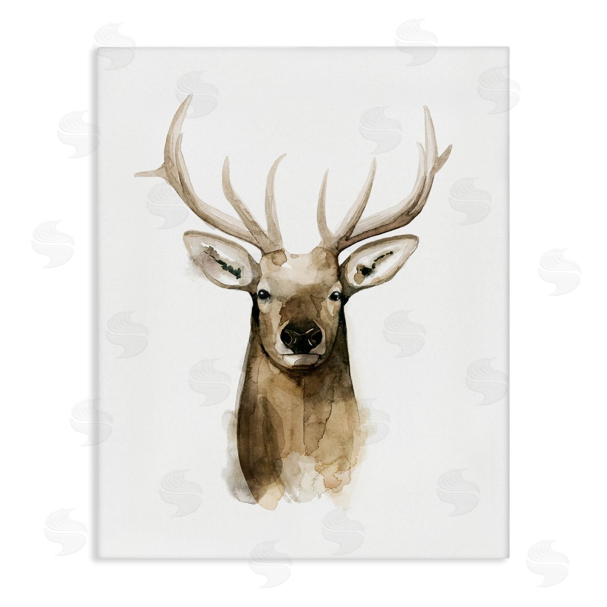 Deer Portrait Watercolor Canvas Wall Art, Home Decor by Grace Popp