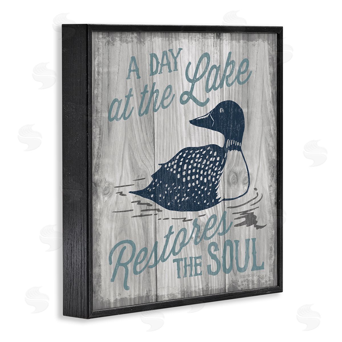 Laura Marshall Restores the Soul Phrase Black Framed Glicee Wall Art Print