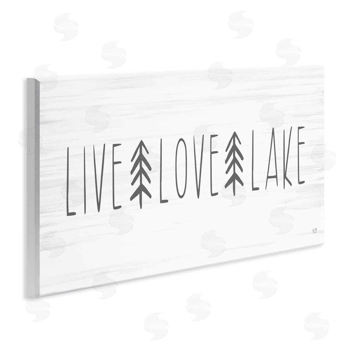 Lux + Me Designs Live Love Lake Phrase Wooden Wall Plaque Art Print