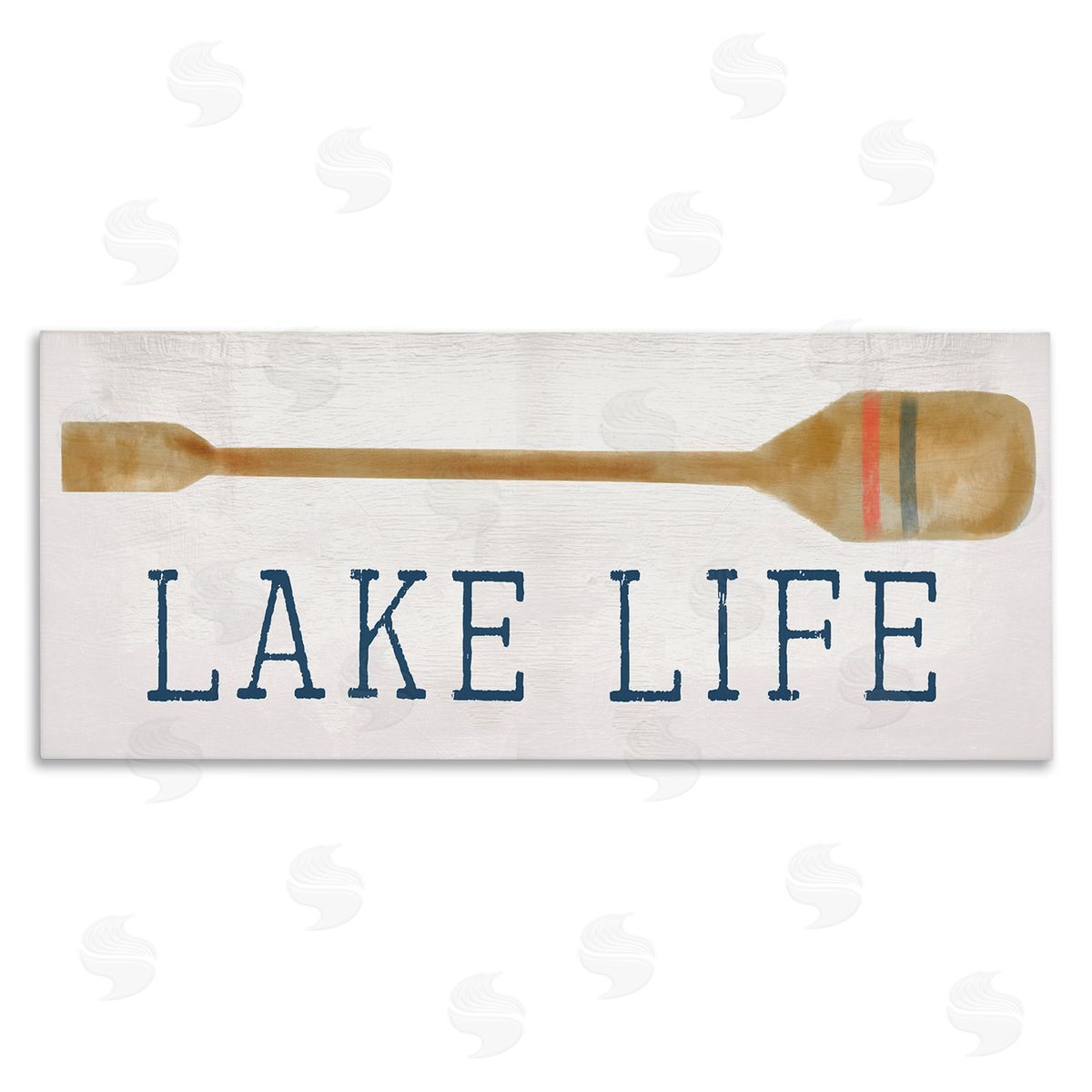 Stupell Studio Lake Life Boating Phrase Stretched Canvas Wall Art Print
