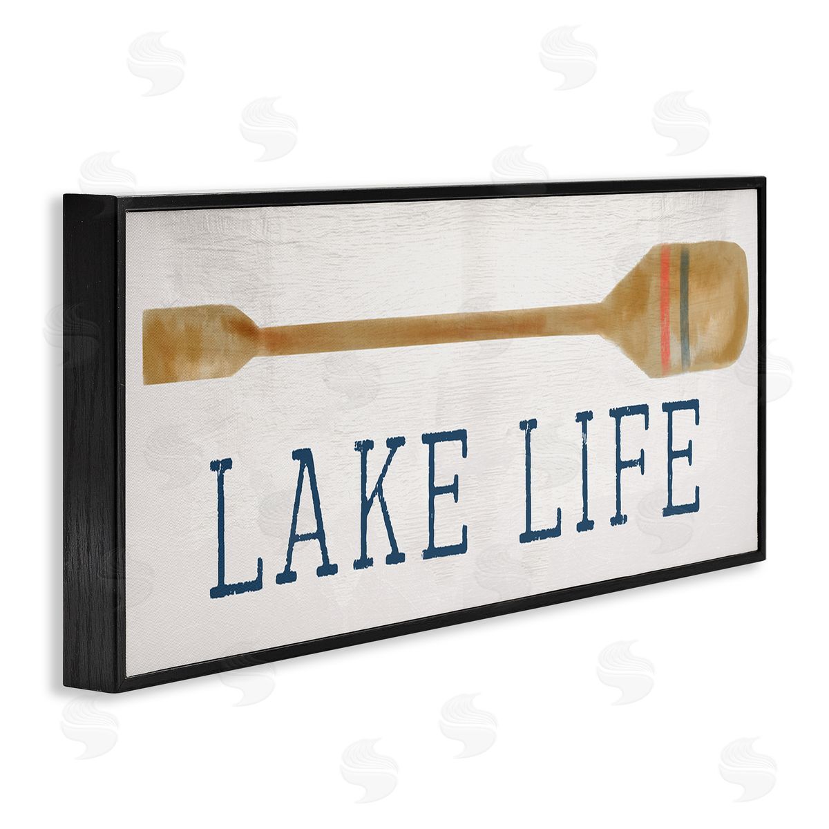 Stupell Studio Lake Life Boating Phrase Black Framed Glicee Wall Art Print