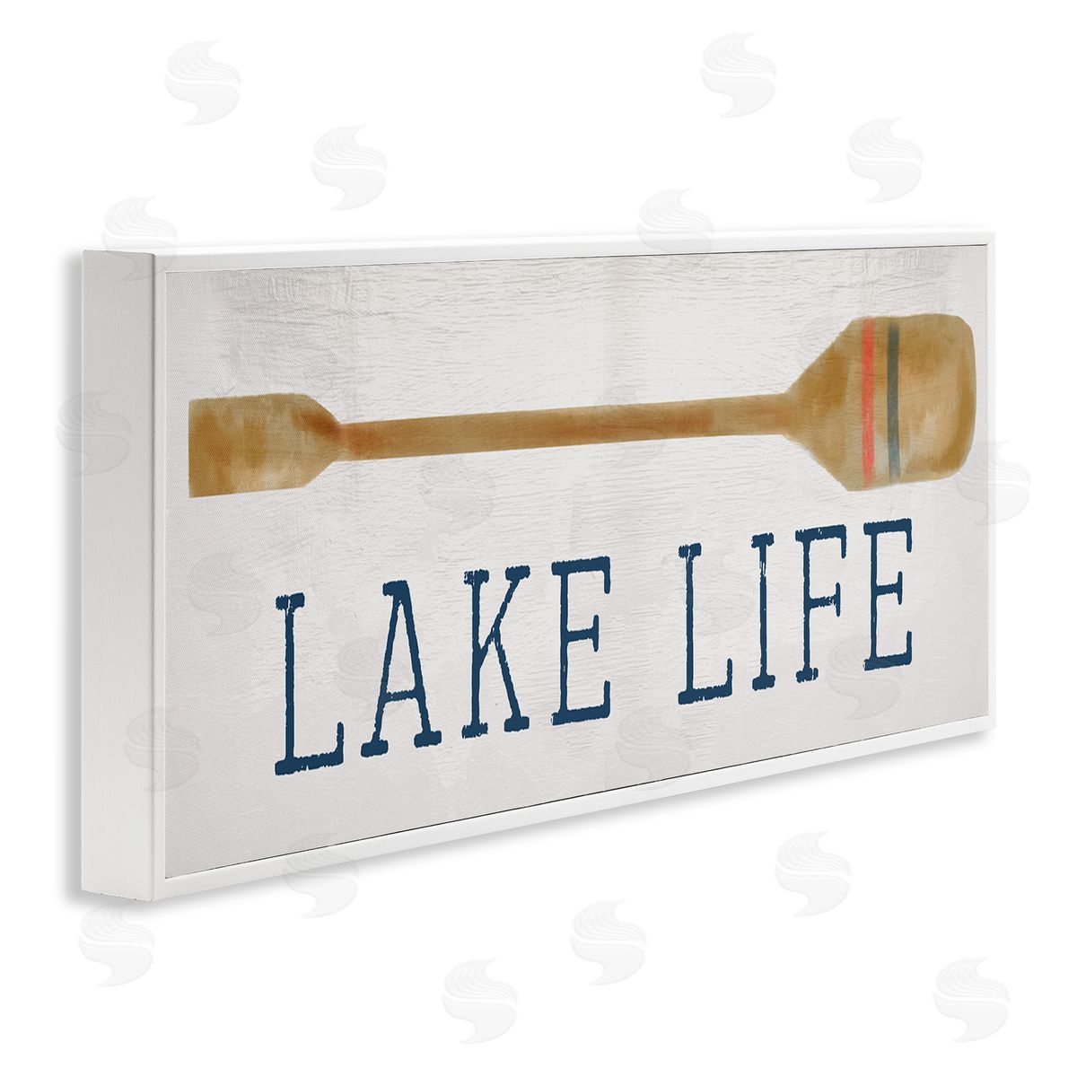 Stupell Studio Lake Life Boating Phrase White Framed Glicee Wall Art Print