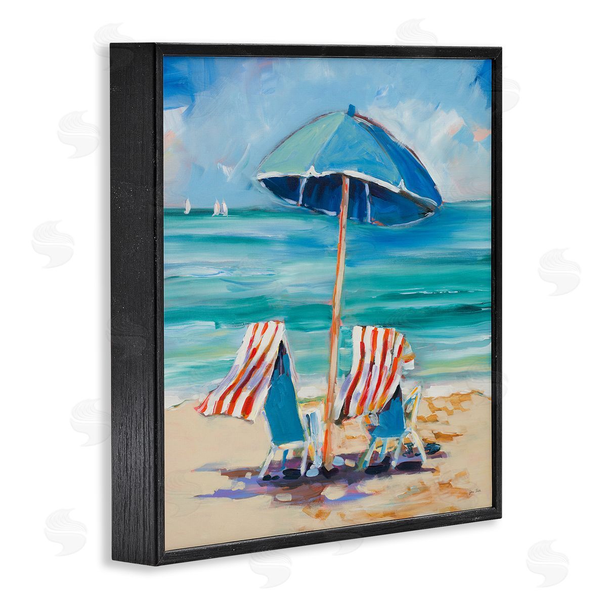 Jane Slivka Caribbean Delight Scenery Black Framed Glicee Wall Art Print