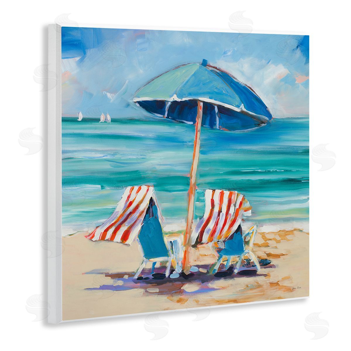 Jane Slivka Caribbean Delight Scenery Wooden Wall Plaque Art Print