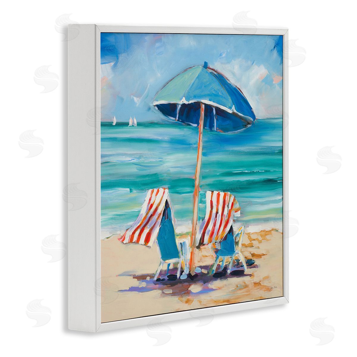 Jane Slivka Caribbean Delight Scenery White Framed Glicee Wall Art Print