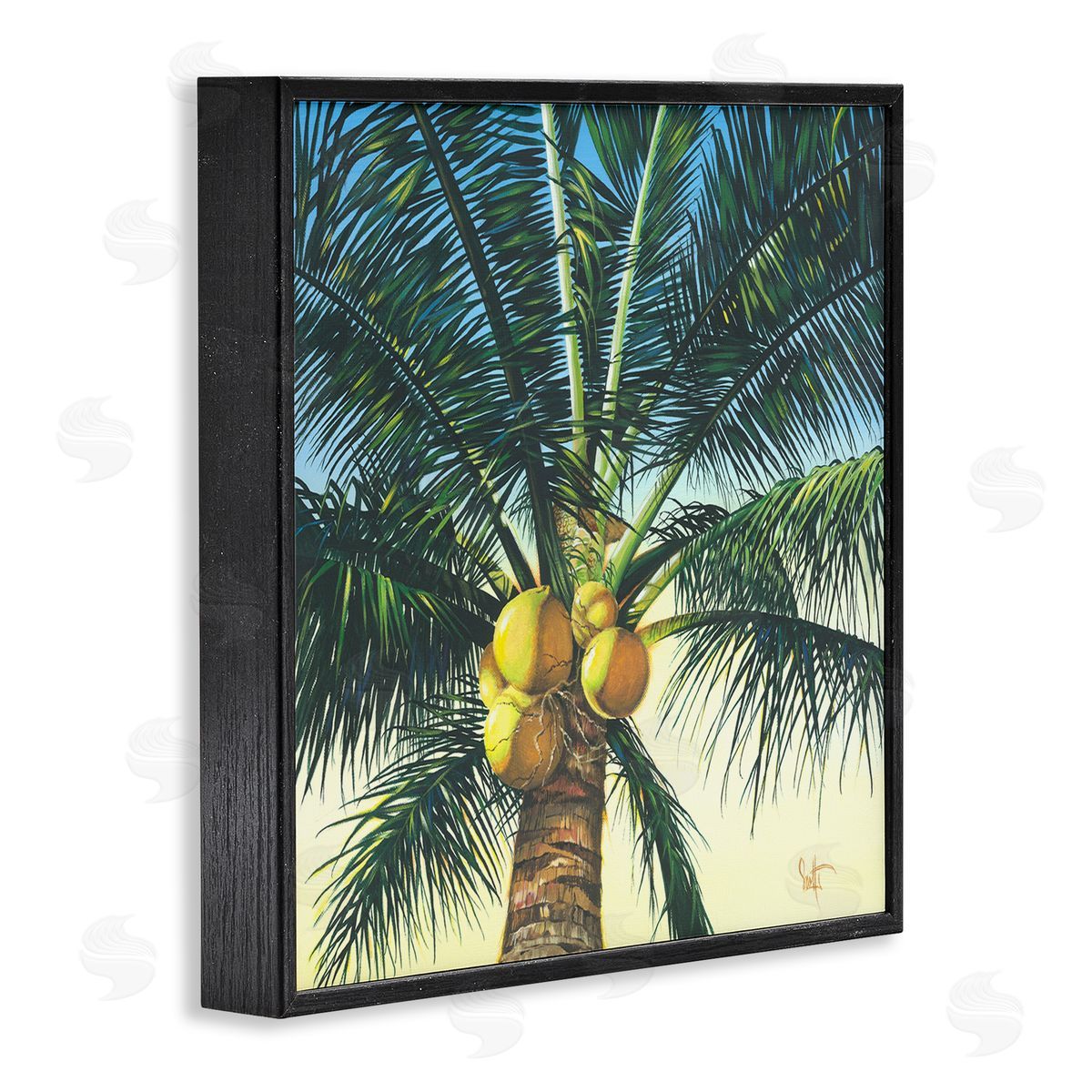 Scott Westmoreland Branching Out Palm Tree  Black Framed Glicee Wall Art Print