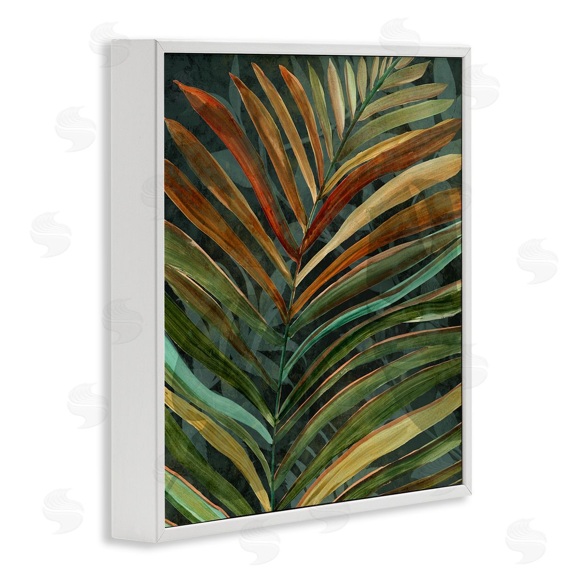 Carol Robinson Muted Botanical Leaf White Framed Glicee Wall Art Print