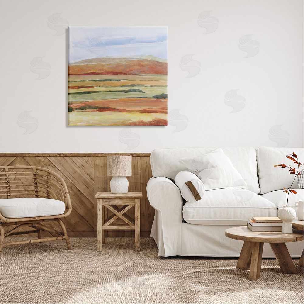 Sally Swatland Abstract Desert Landscape Canvas Wall Art in Room