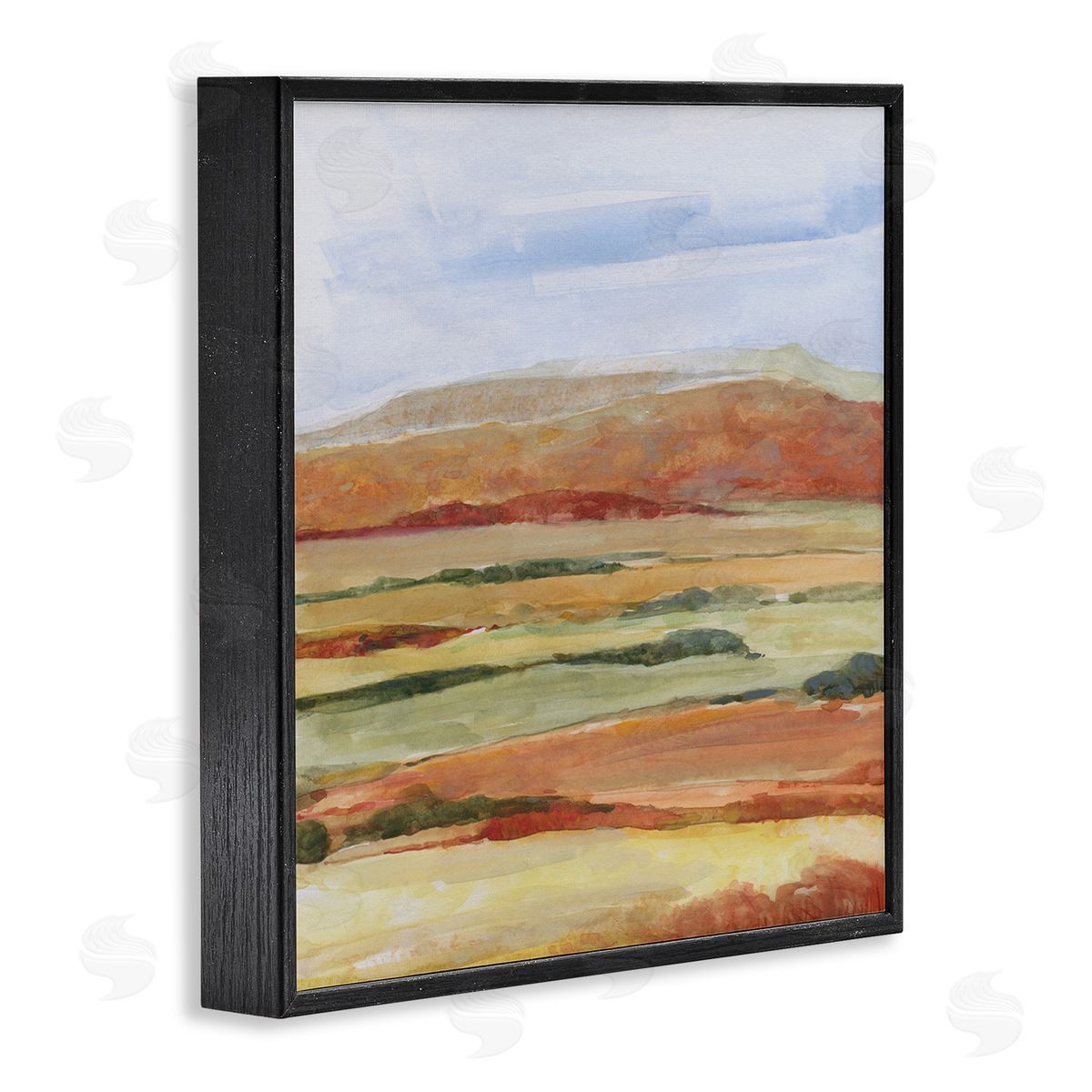Sally Swatland Abstract Desert Landscape Black Framed Glicee Wall Art Print