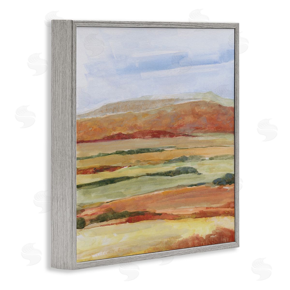 Sally Swatland Abstract Desert Landscape Gray Framed Glicee Wall Art Print