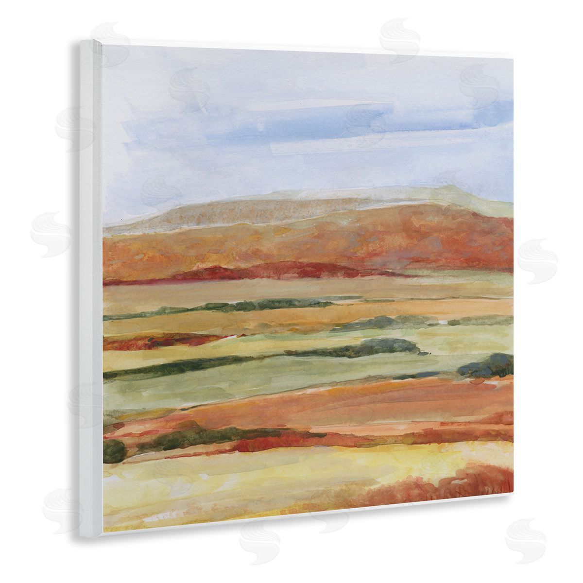 Sally Swatland Abstract Desert Landscape Wooden Wall Plaque Art Print