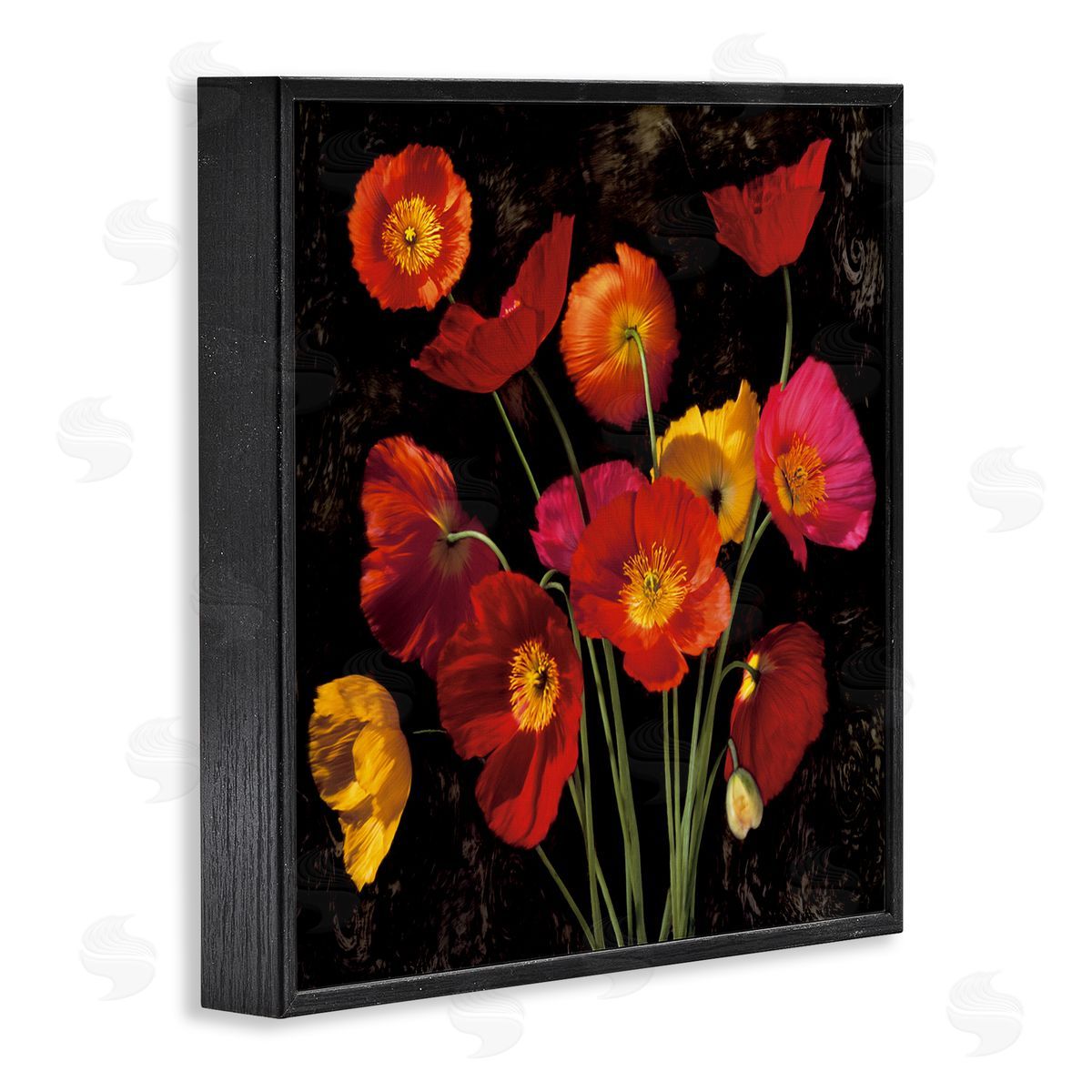 John Seba Red Poppies Photography Black Framed Glicee Wall Art Print