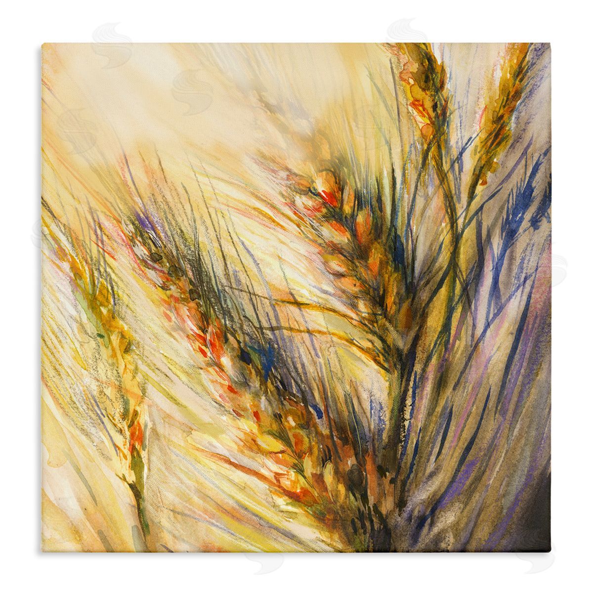 Joy Allen Autumn Wheat Painting Stretched Canvas Wall Art Print