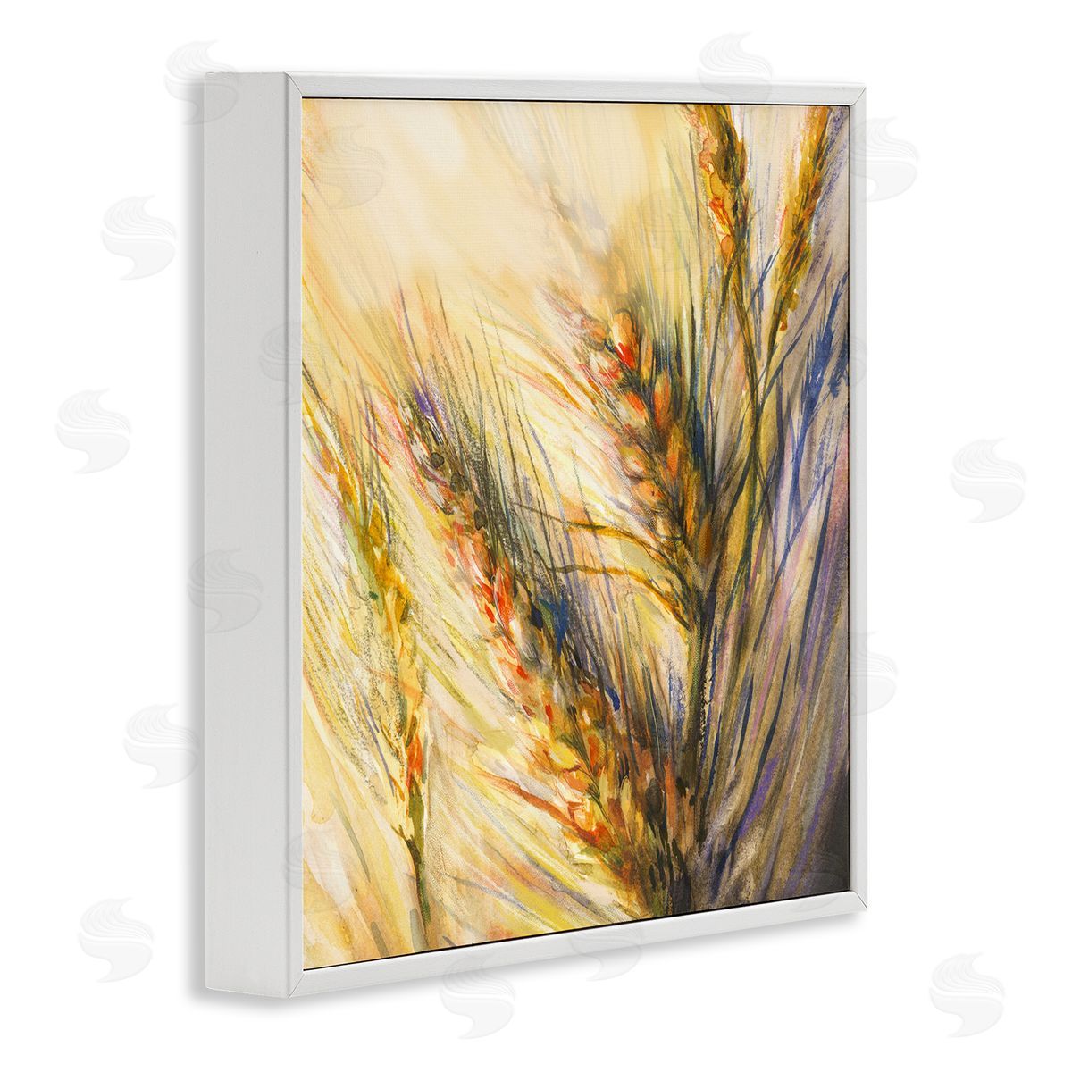 Joy Allen Autumn Wheat Painting White Framed Glicee Wall Art Print