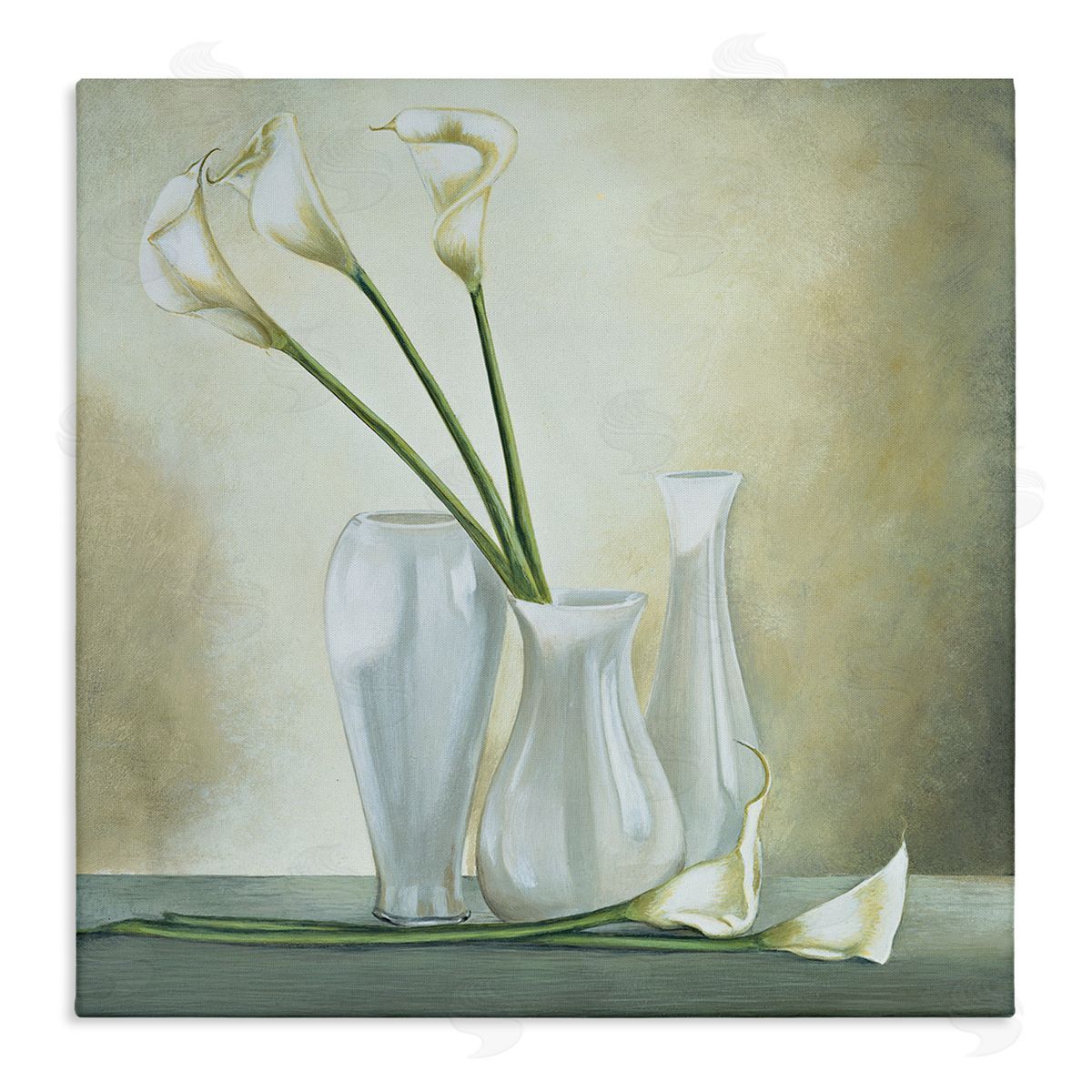 Lisa Corradini Calla Lilies Vase Painting Stretched Canvas Wall Art Print