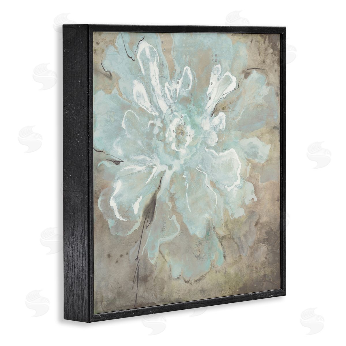 Liz Jardine Abstract Country Flower Black Framed Glicee Wall Art Print