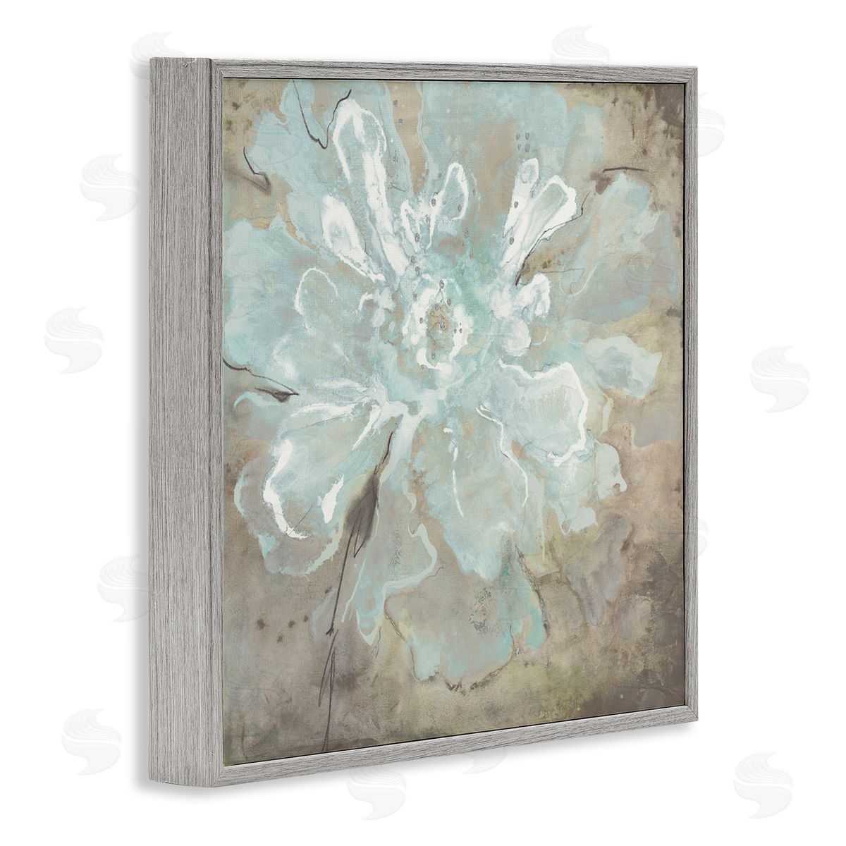 Liz Jardine Abstract Country Flower Gray Framed Glicee Wall Art Print