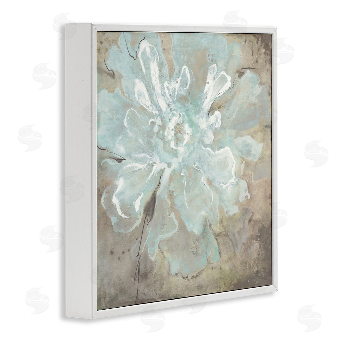 Liz Jardine Abstract Country Flower White Framed Glicee Wall Art Print