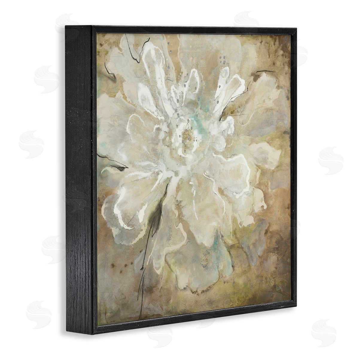 Liz Jardine Rustic Brown Flower Black Framed Glicee Wall Art Print