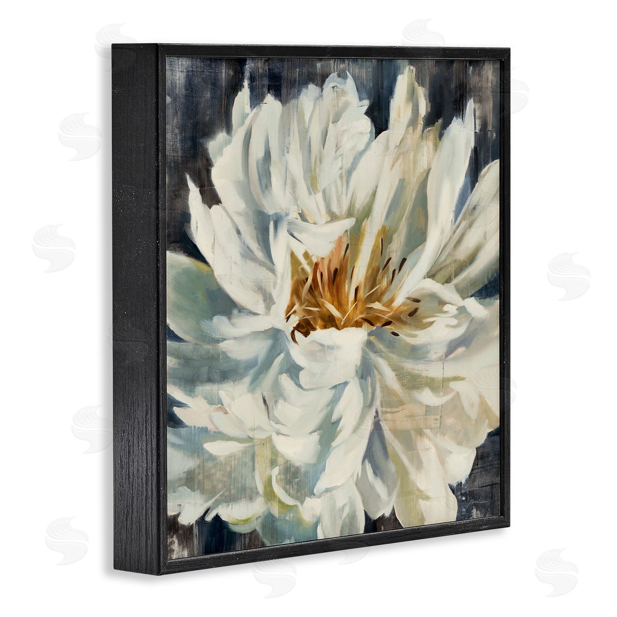 Liz Jardine White Flower Blossom Black Framed Glicee Wall Art Print