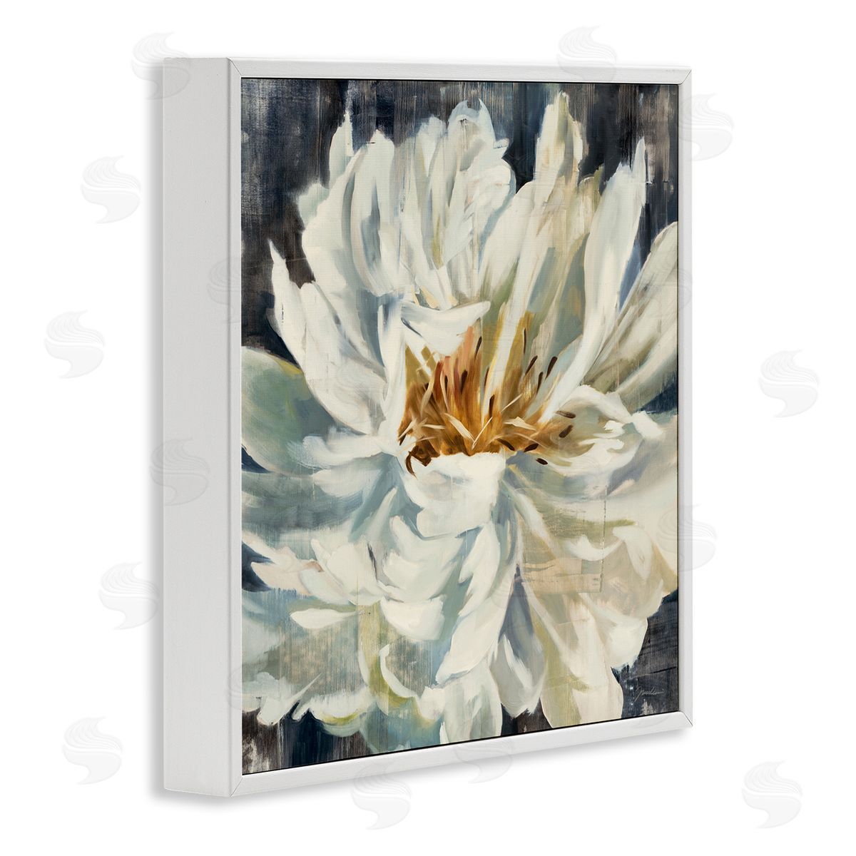 Liz Jardine White Flower Blossom White Framed Glicee Wall Art Print