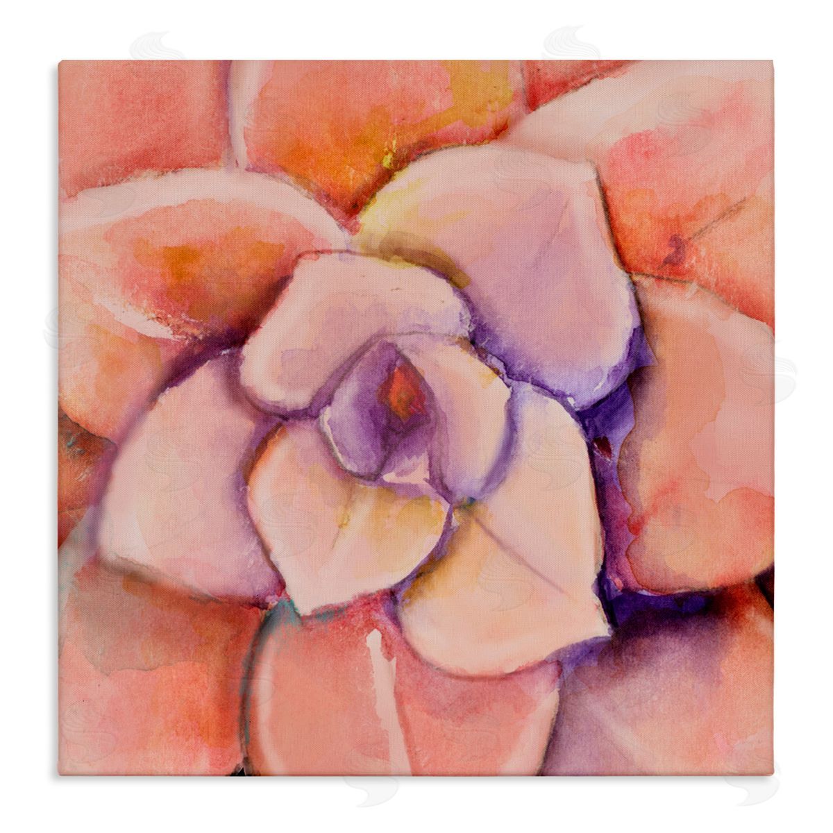 Patricia Pinto Pink Flower Petals Painting Stretched Canvas Wall Art Print