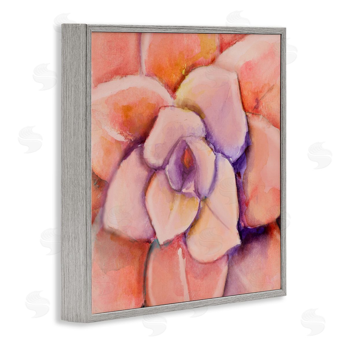 Patricia Pinto Pink Flower Petals Painting Gray Framed Glicee Wall Art Print