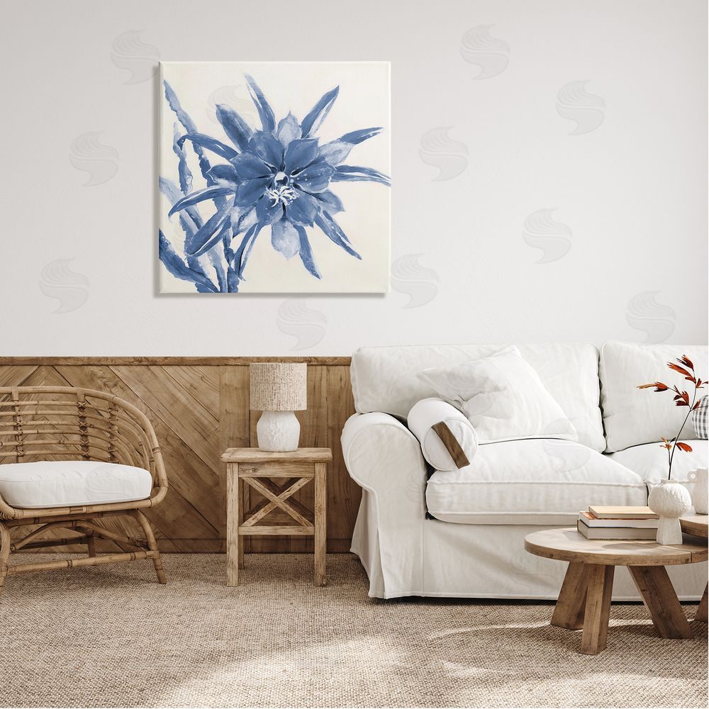 Liz Jardine Blue & White Flower Canvas Wall Art in Room