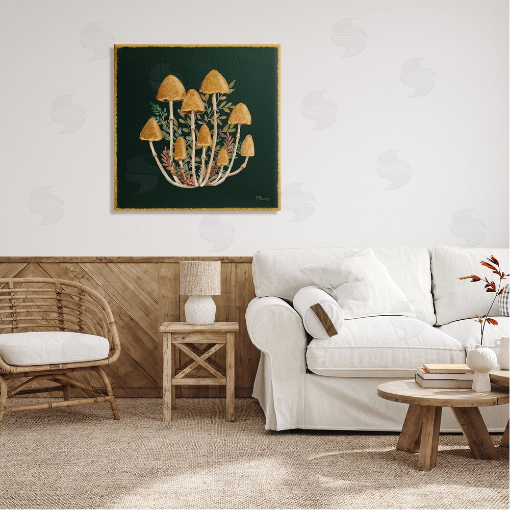 Paul Brent Mushrooms & Leaves Nature Canvas Wall Art in Room