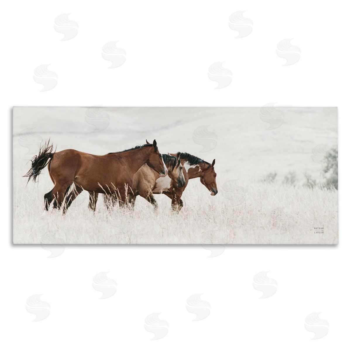 Nathan Larson Trotting Horses Landscape